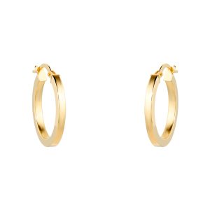 9ct Yellow Gold 18mm Medium Hoop Earrings