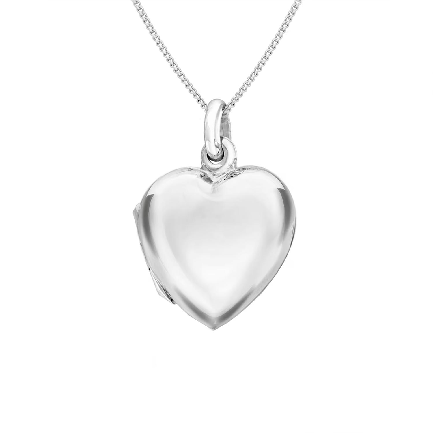 Sterling Silver Heart Locket Necklace - Imagen 3
